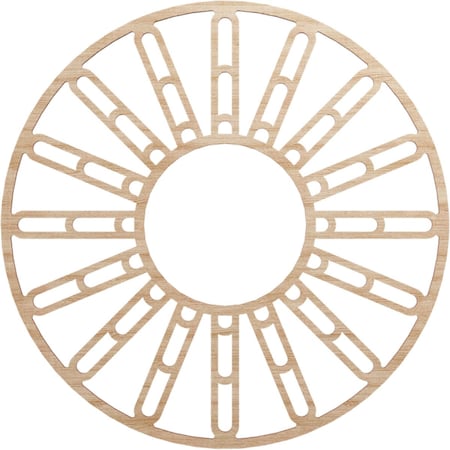 Ekena Millwork Hale Wood Fretwork Pierced Ceiling Medallion, Alder, 26"OD x 9 1/2"ID x 1/4"T CMWP26X26X0250HHAL